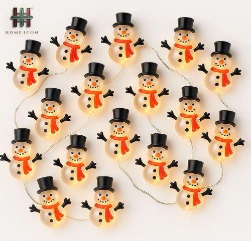 Cute Snowman Christmas LED Fairy String Lights – 25 LED