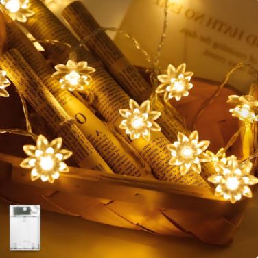 Double Layered Floral Decorative String Lights